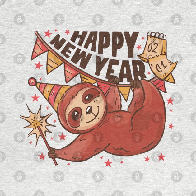 Sloth Happy NewYear by petit-creativ